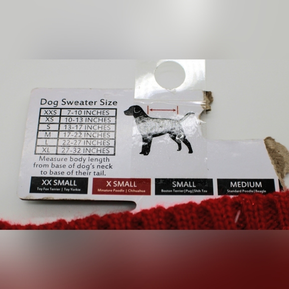 Extra Small Knit & Sequined 'But Presents First' Blue & Red Dod Sweater, New - Picture 6 of 7